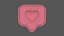 Instagram Like Heart 3D