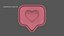 Instagram Like Heart 3D