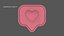 Instagram Like Heart 3D