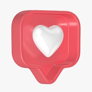 Instagram Like Heart 3D