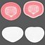 Instagram Like Heart 3D