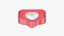 Instagram Like Heart 3D