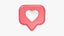 Instagram Like Heart 3D