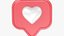 Instagram Like Heart 3D