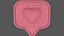 Instagram Like Heart 3D