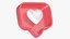 Instagram Like Heart 3D