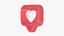 Instagram Like Heart 3D
