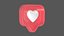 Instagram Like Heart 3D
