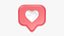Instagram Like Heart 3D