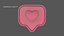 Instagram Like Heart 3D