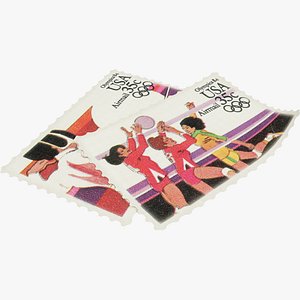 3D postage stamps model