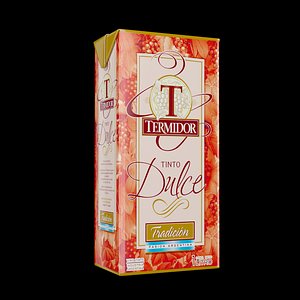 3d model termidor red wine dulce