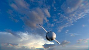 3d cartoonish airplane