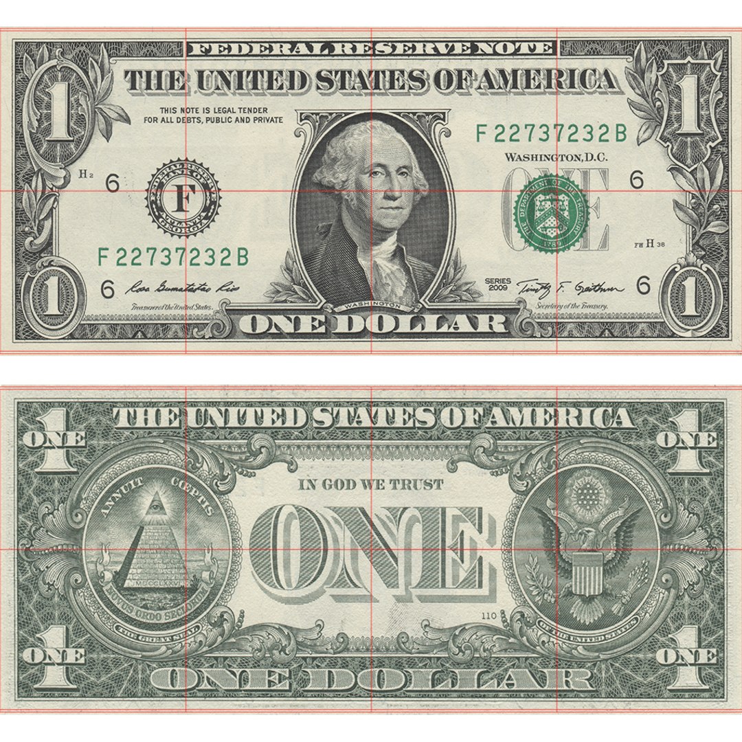 One Dollar Arrow Bills 3D - TurboSquid 1868269