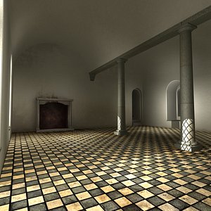hall floor 3D model