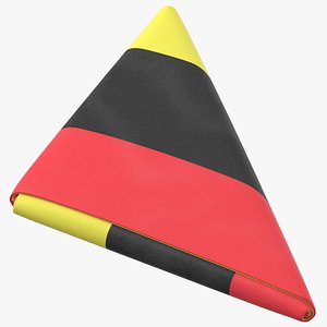 flag folded triangle belgium model