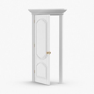 3D classic-doors---door-4-ajar model