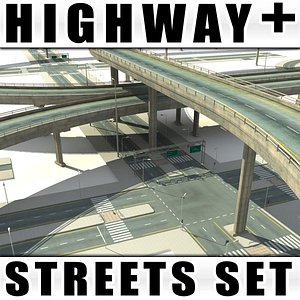 collections streets highway bridges 3d model