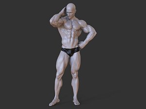 3D Bodybuilder Pose-02