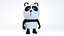 Personaggio dei cartoni animati di panda umanoide