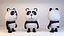 Personaggio dei cartoni animati di panda umanoide