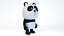 Personaggio dei cartoni animati di panda umanoide