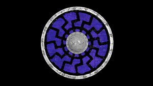 3D black sun shield model