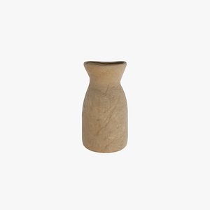 3D Medieval Clay Pot Low Poly