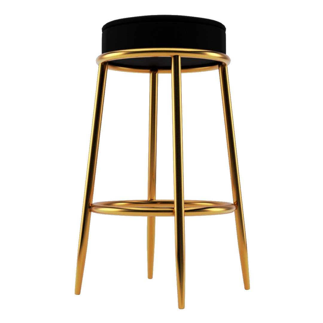 3D Luxury Art Deco Bar Stool TurboSquid 1973739