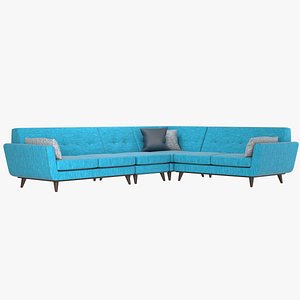 realistic joybird l sectional sofa 3D model