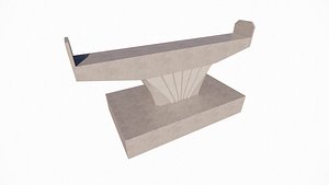 3D Footing and column and bent beam  - model 1 model