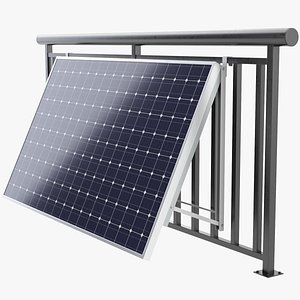 3D model Solar Panel on Balcony