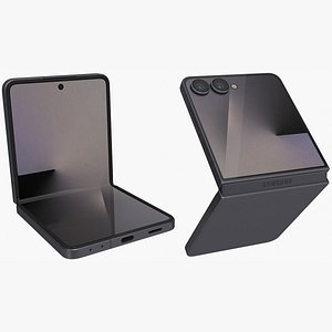 3D Samsung Galaxy Z Filp7Jet Black Animated