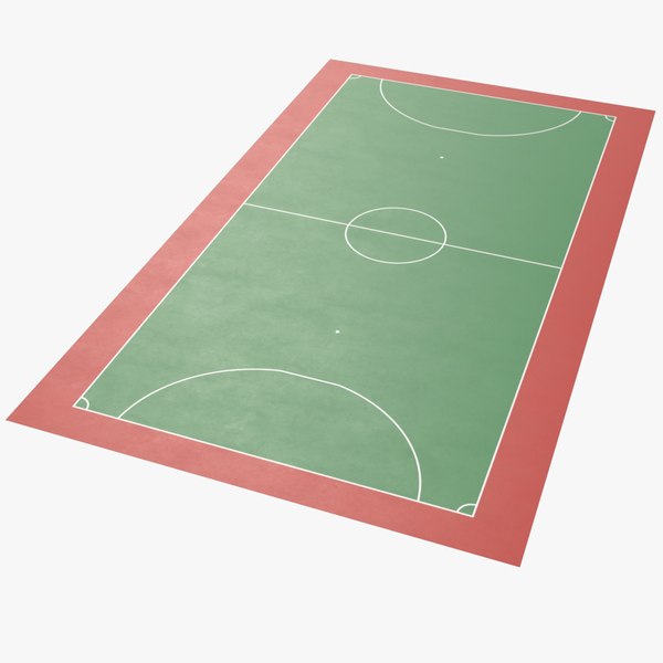 PBR Soccer and Football Court Floor 3D model