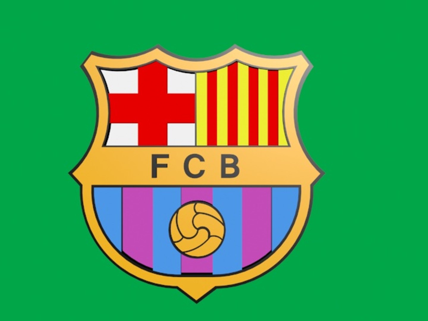Barcelona football logo 3D model - TurboSquid 1362144