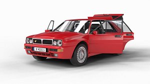 3D model Lancia HF Integrale Evoluzione 1 HQ interior