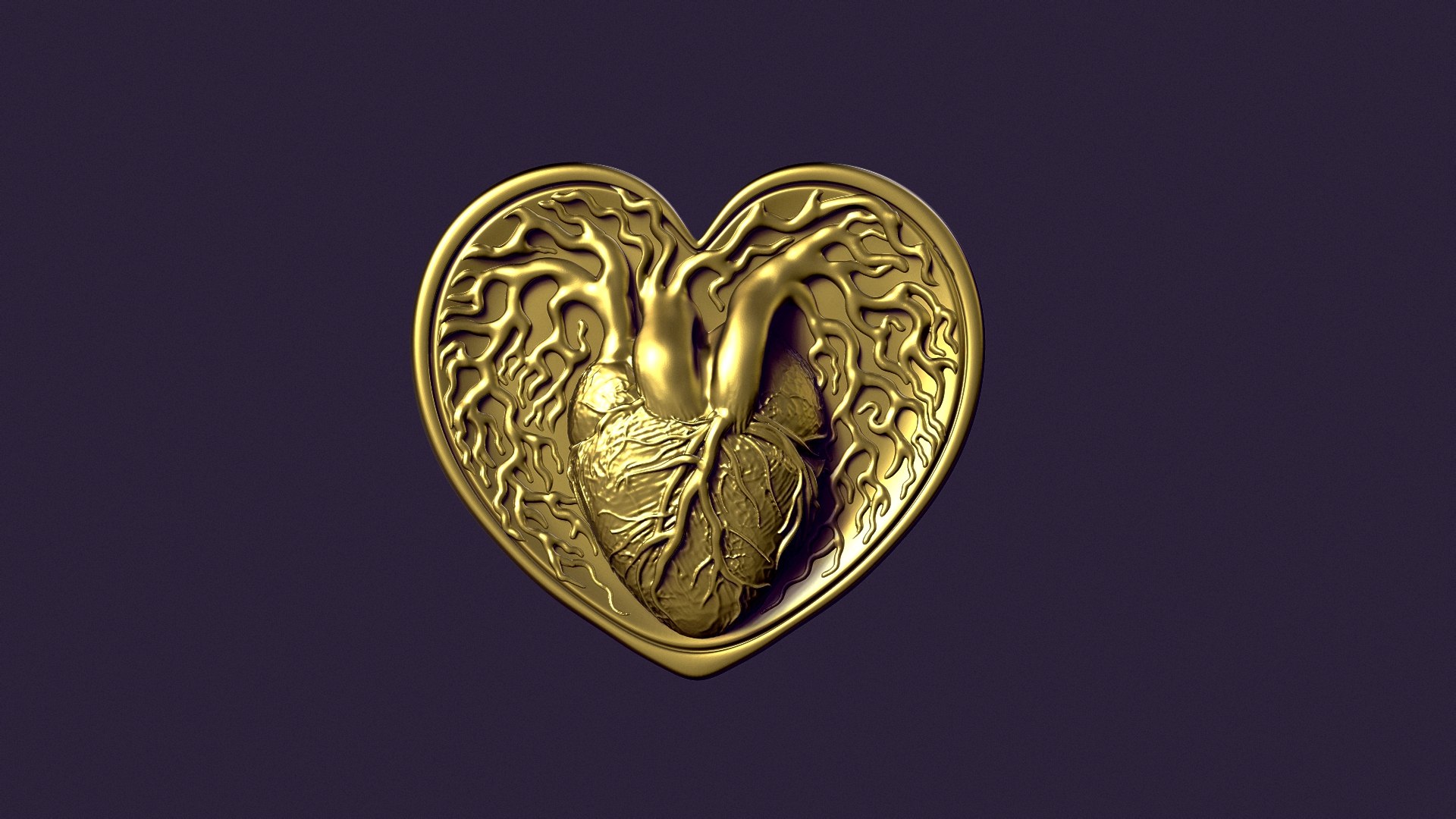 3D HEART MEDALLION Model - TurboSquid 2051228