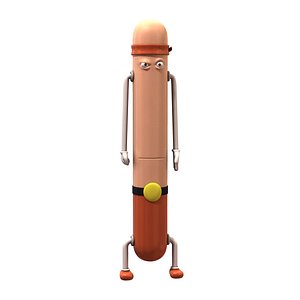 Cartoon Hot Dog Character