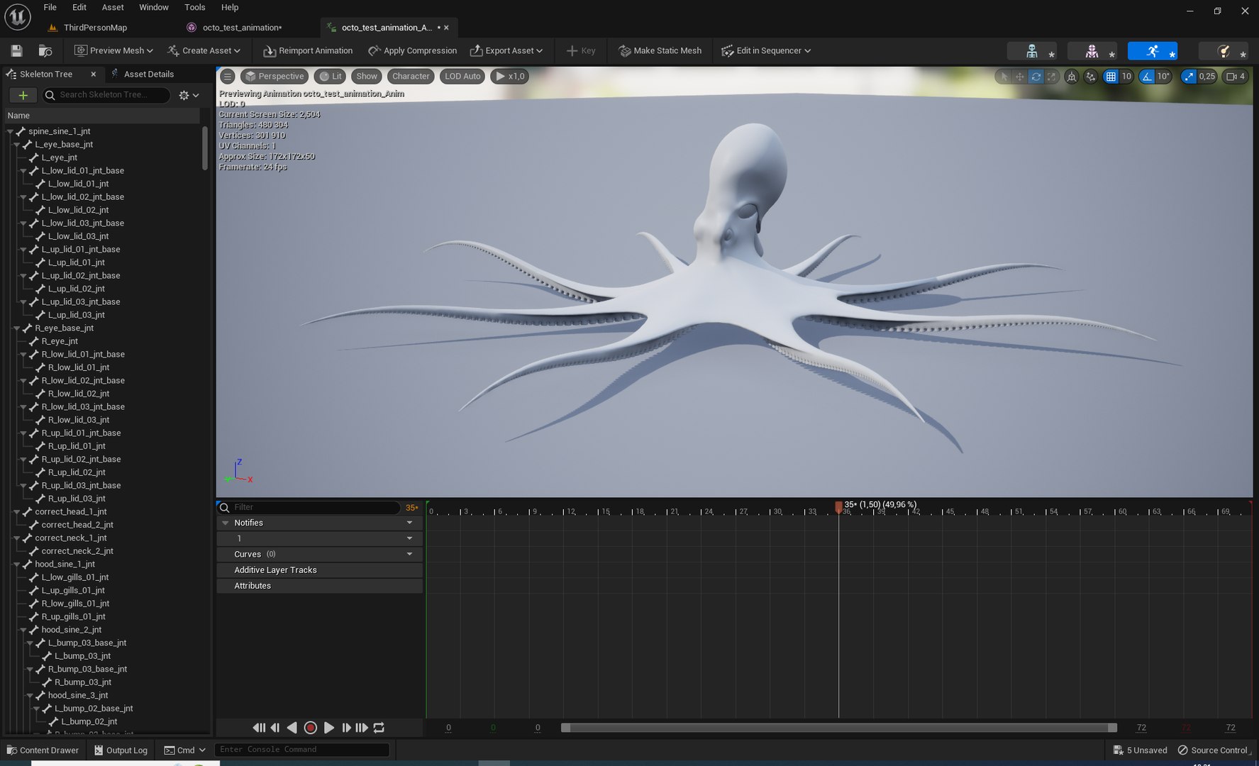 Octopus Rigged Multicolor 3D - TurboSquid 2102756