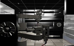 robotic scene 3d max