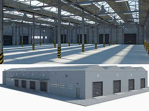 Warehouse Logistic 3 interior and exterior 3D