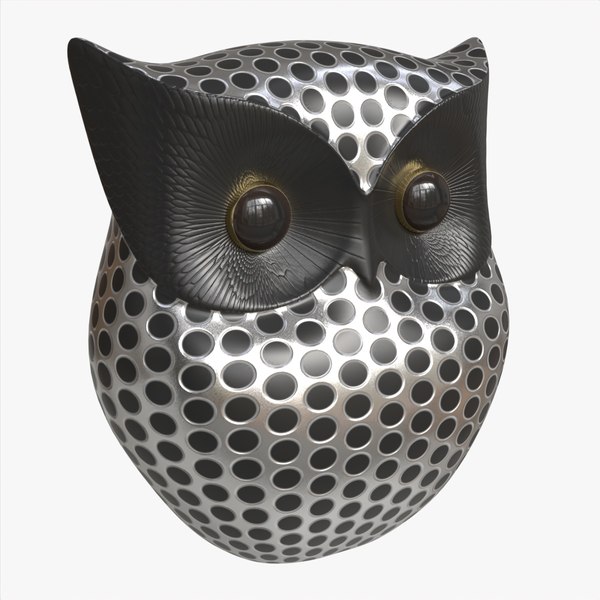 Metal Owl Figurine 3D model