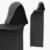 Dark Fantasy Hooded Cloak Full Body Length