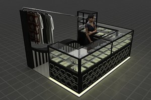 kiosk podium 3D