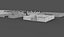 Concrete Wall set 02 3D model