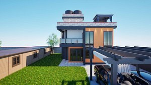 3D model Villa Exterior