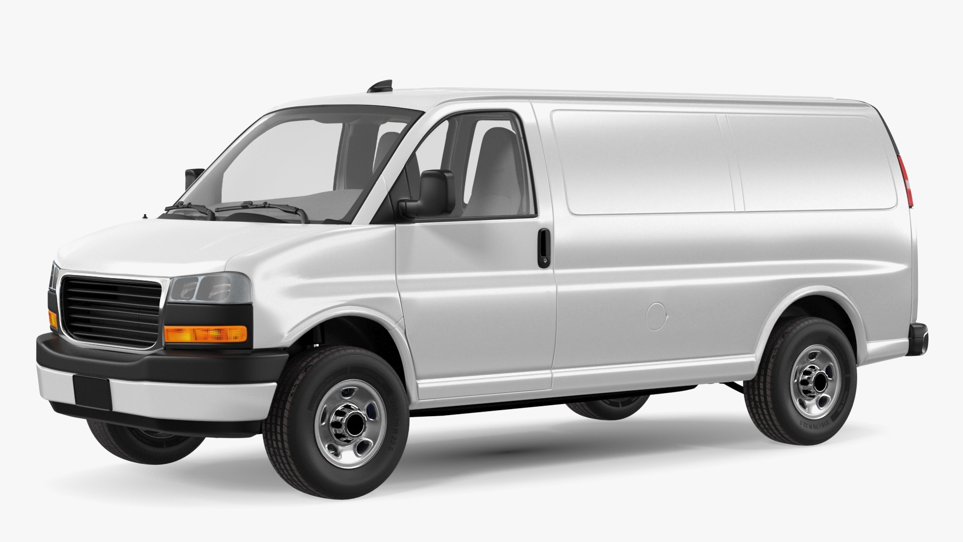 Commercial Cargo Van White 3D model preview