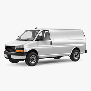Commercial Cargo Van White 3D model