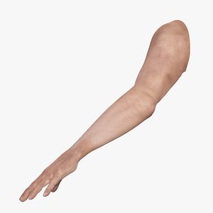 Male hands model with UV and textures