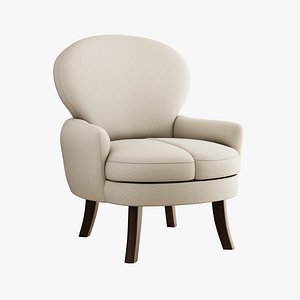 Furniture Accent Chairs Bohemian Light Beige Dark Oak Natural Legs 011